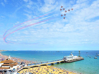 Paisagem de Bournemouth, Inglaterra